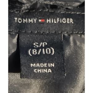 Tommy Hilfiger Boys Size 8-10 Puffer Vest Logo Preppy Blue Green White